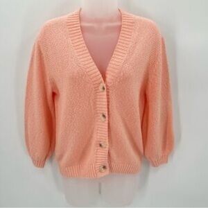LOFT Coral Button-Up Women's Cardigan